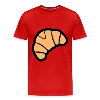 Croissant Bäcker - Männer Premium Bio T-Shirt - Rot - Vorne - Damien (186cm)