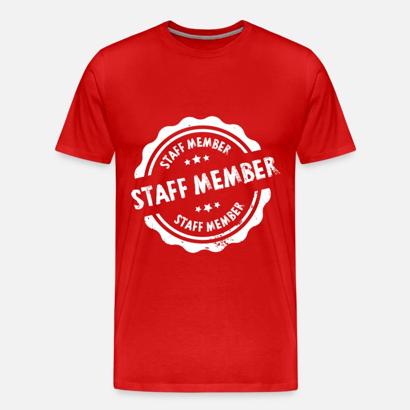 Staff Stempel - Männer Premium Bio T-Shirt - Rot