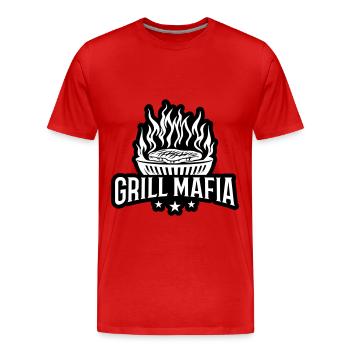 Grill Mafia Grilling - Men's Premium Organic T-Shirt - red - Front - Damien (186cm)