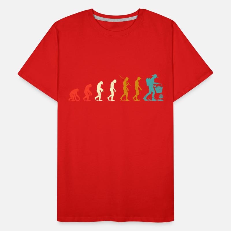 Evolution chercheurs de morilles T-shirt bio Premium Homme