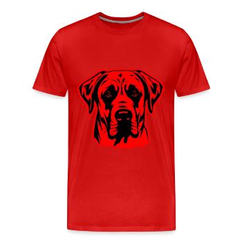 Tête de chien Kangal - T-shirt bio Premium Homme - rouge - Devant - Damien (186cm)