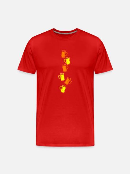 Bierkrug Bier Icon - Männer Premium Bio T-Shirt - Rot