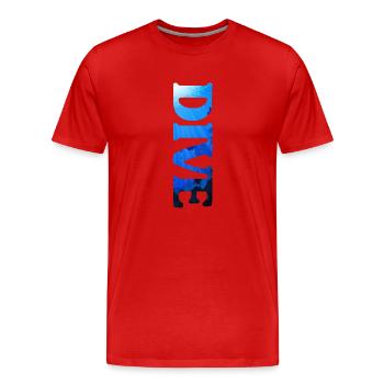 Tauchen Taucher Schnorchel Apnoe - Männer Premium Bio T-Shirt - Rot - Vorne - Damien (186cm)