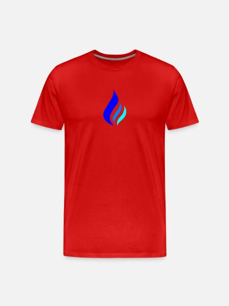 Blue Flame - Blue Flame - Men's Premium Organic T-Shirt - red