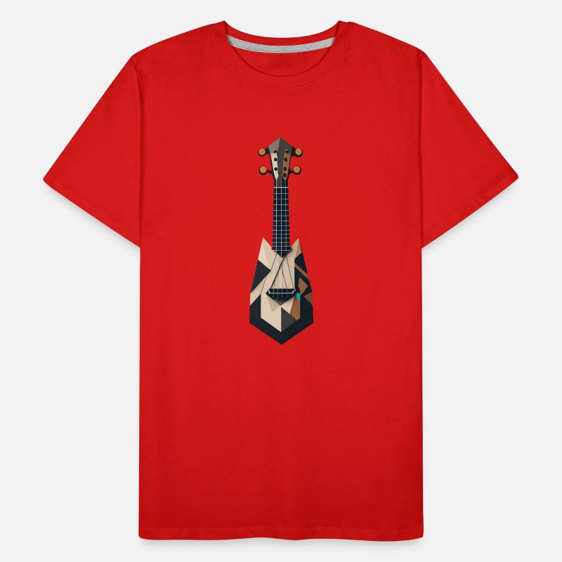 Ukulélé abstrait T-shirt bio Premium Homme