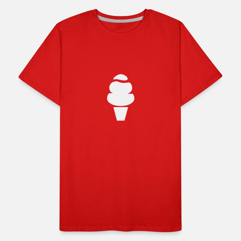 Eis Eiscreme Softeis Geschenkidee Männer Premium Bio T-Shirt