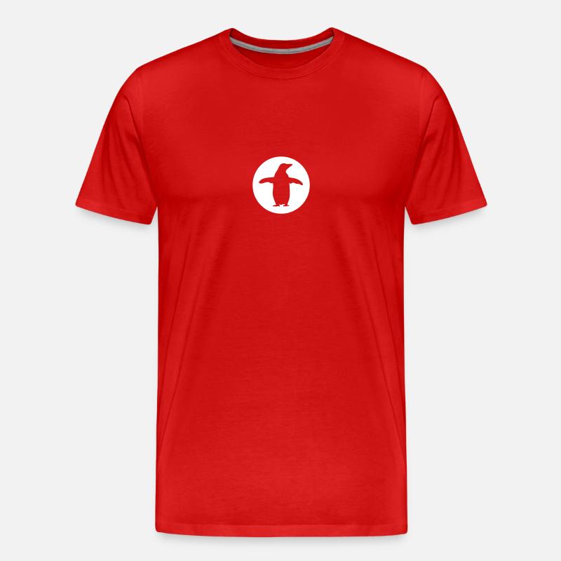pinguin - Männer Premium Bio T-Shirt - Rot