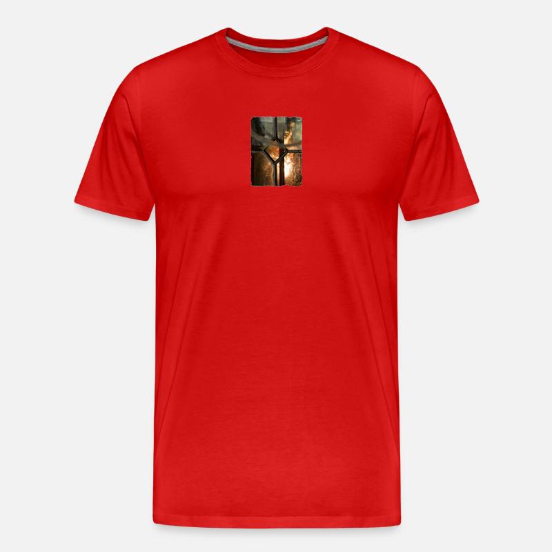 Dachbodenkinder - Männer Premium Bio T-Shirt - Rot