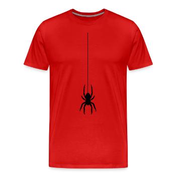 Spinne - Männer Premium Bio T-Shirt - Rot - Vorne - Damien (186cm)