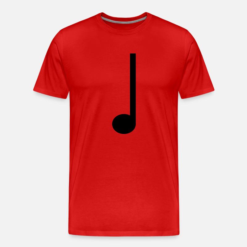 Musique de quart de note - T-shirt bio Premium Homme - rouge
