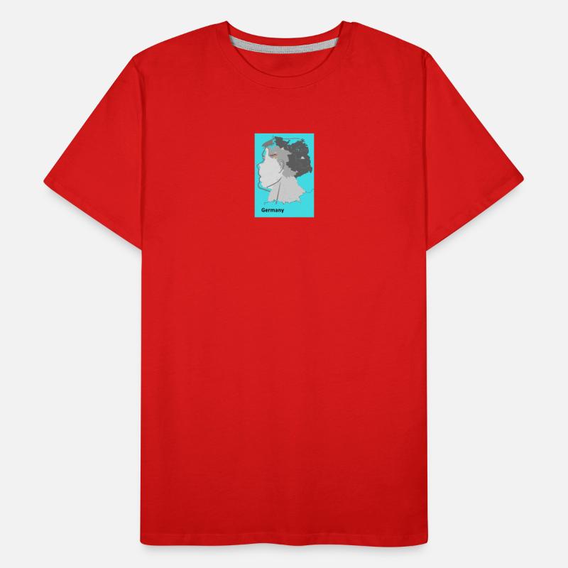 Germany Gradient Map Men's Premium Organic T-Shirt