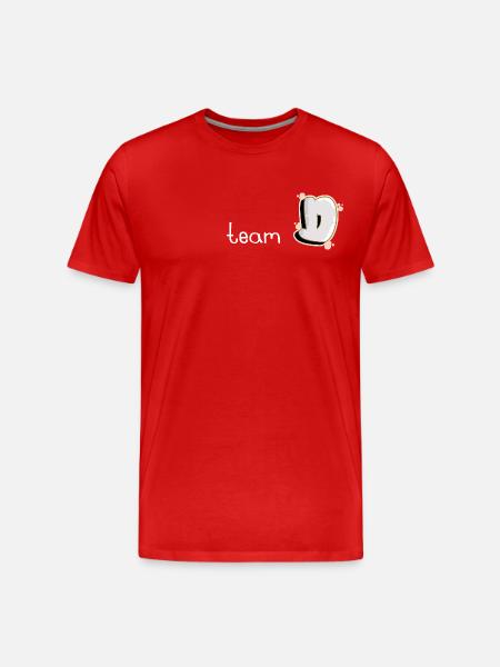 team D - Männer Premium Bio T-Shirt - Rot