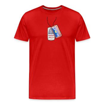 Erkennungsmarke Colorado USA Berge Spring - Männer Premium Bio T-Shirt - Rot - Vorne - Damien (186cm)