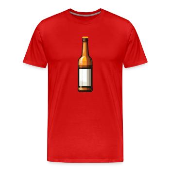 Beer Bottle Beer Drinking Symbol - Men's Premium Organic T-Shirt - red - Front - Damien (186cm)