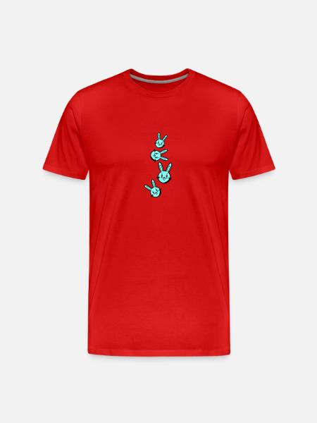 Ostern Symbol Hase - Männer Premium Bio T-Shirt - Rot