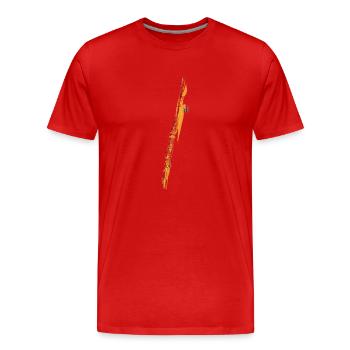 Querflöte - Männer Premium Bio T-Shirt - Rot - Vorne - Damien (186cm)