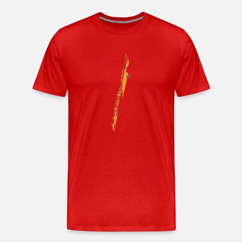 Querflöte - Männer Premium Bio T-Shirt - Rot