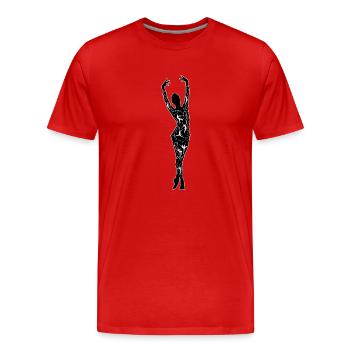 Danseuse avec danseurs - T-shirt bio Premium Homme - rouge - Devant - Damien (186cm)