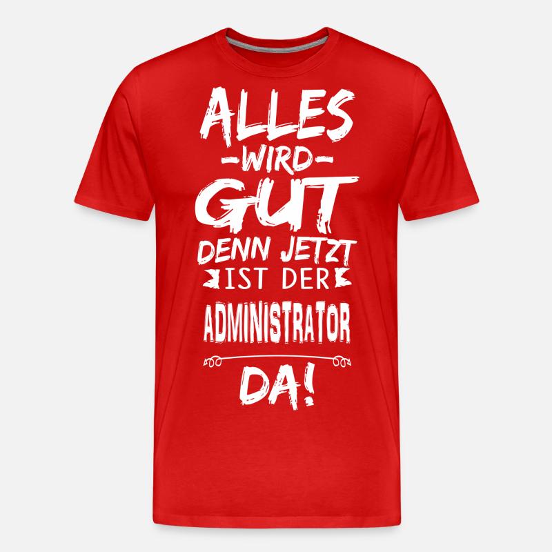 ADMINISTRATOR - Männer Premium Bio T-Shirt - Rot
