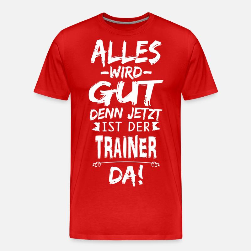 TRAINER - Männer Premium Bio T-Shirt - Rot
