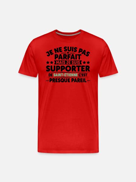 Supporter De Saint Étienne - T-shirt bio Premium Homme - rouge