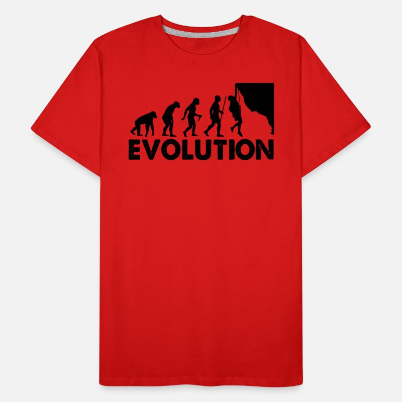 Climbing Evolution Escalade T-shirt bio Premium Homme