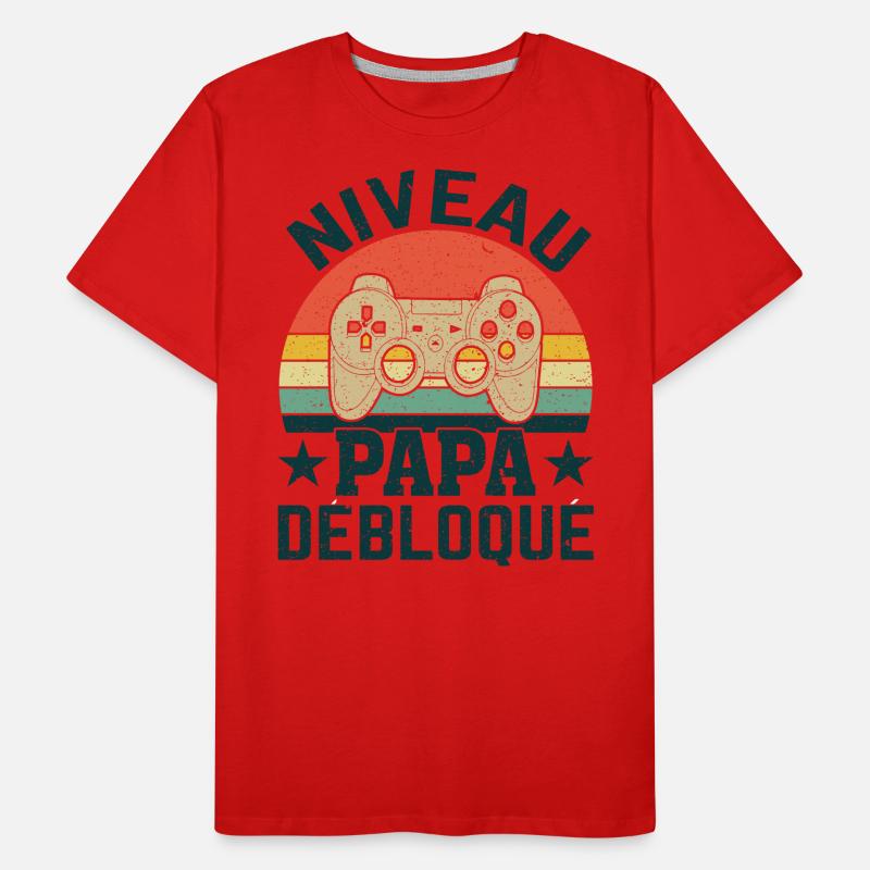 Daddy Level Unlocked Men's Premium Organic T-Shirt