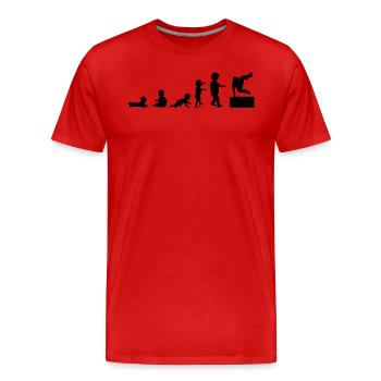 From Baby to Child to Parkour Player - Men's Premium Organic T-Shirt - red - Front - Damien (186cm)