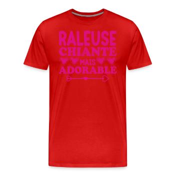 Raleuse Chiante Mais Adorable - T-shirt bio Premium Homme - rouge - Devant - Damien (186cm)