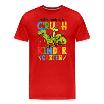 Je Suis Prêt À Écraser Le Jardin D'enfants - T-shirt bio Premium Homme - rouge - Devant - Damien (186cm)