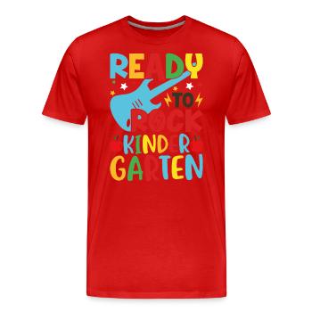 Prêt À Faire Bouger L'école Maternelle - T-shirt bio Premium Homme - rouge - Devant - Damien (186cm)