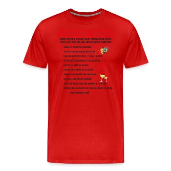 Liste De Demandes De Mariage Pour Les Mariés - T-shirt bio Premium Homme - rouge - Devant - Damien (186cm)