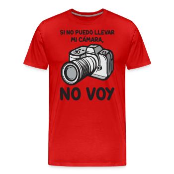 Si Je Ne Peux Pas Apporter Ma Caméra - T-shirt bio Premium Homme - rouge - Devant - Damien (186cm)
