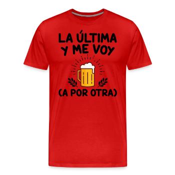Le Dernier Et Je Vais En Chercher Un Autre - T-shirt bio Premium Homme - rouge - Devant - Damien (186cm)
