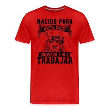 Né Pour Faire Du Bruit - T-shirt bio Premium Homme - rouge - Devant - Damien (186cm)