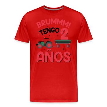 Brummm J'ai 2 ans - T-shirt bio Premium Homme - rouge - Devant - Damien (186cm)