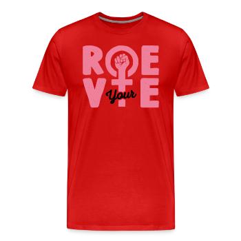 Roe deine Stimme - Männer Premium Bio T-Shirt - Rot - Vorne - Damien (186cm)