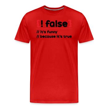 Programmierer Programmierung Software Coding Encoder - Männer Premium Bio T-Shirt - Rot - Vorne - Damien (186cm)