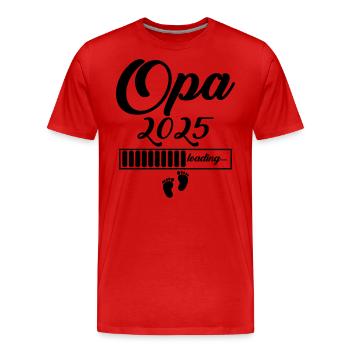 Opa 2025 - Männer Premium Bio T-Shirt - Rot - Vorne - Damien (186cm)