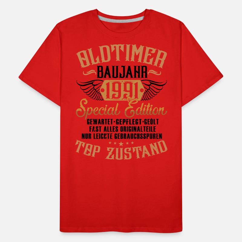 OLDTIMER 1991 LUSTIG 31 JAHRE GEBURTSTAG GESCHENK Männer Premium Bio T-Shirt