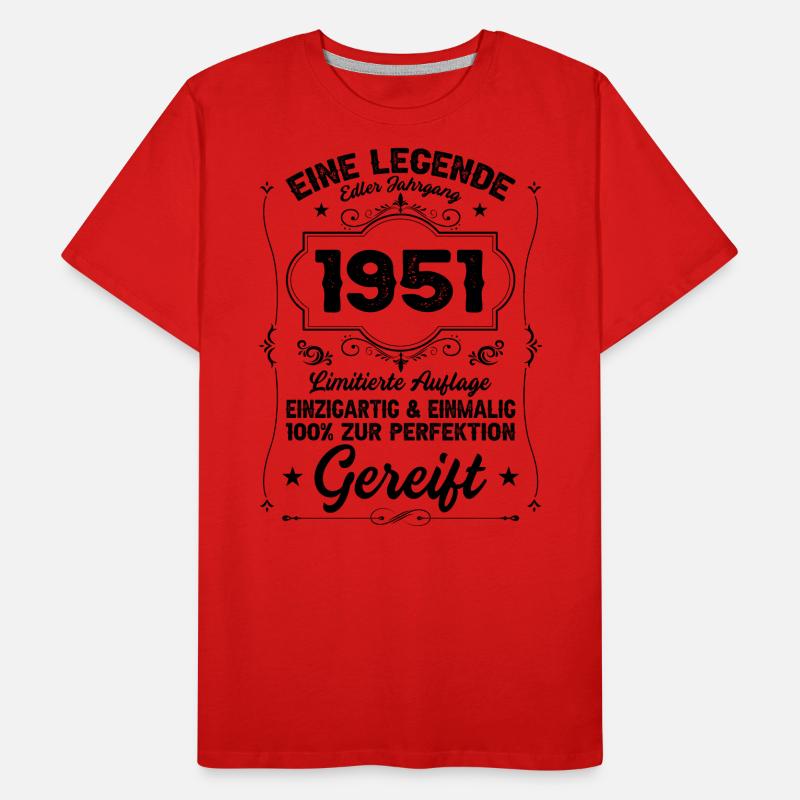 72. Geburtstag oldtimer 1951 Männer Premium Bio T-Shirt