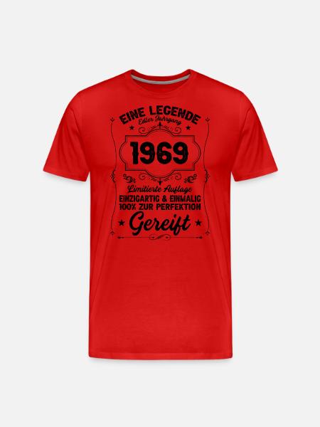 1969 - Männer Premium Bio T-Shirt - Rot