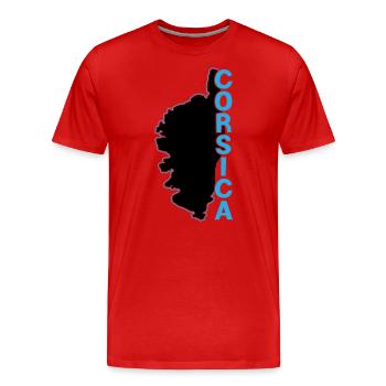 Corsica Coat of arms - Men's Premium Organic T-Shirt - red - Front - Damien (186cm)