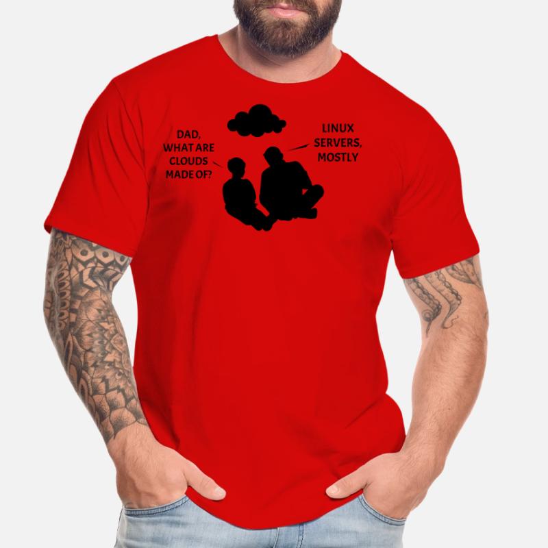 Clouds: Linux and Puzzles Men's Premium Organic T-Shirt