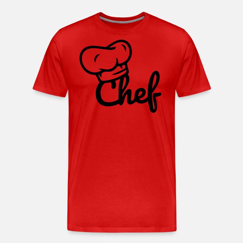 Personalisierter Küchenchef - Männer Premium Bio T-Shirt - Rot