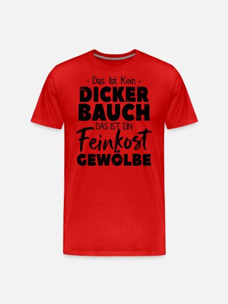 Feinkostgewölbe Spaß - Männer Premium Bio T-Shirt - Rot