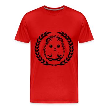 Hérisson Mignon Mignon Bébé - T-shirt bio Premium Homme - rouge - Devant - Damien (186cm)
