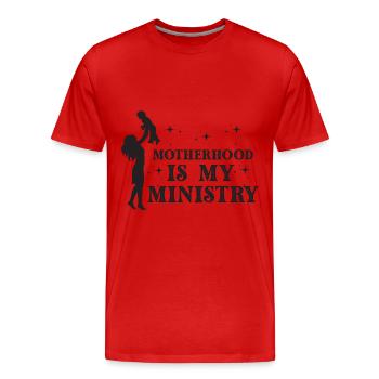 La maternité est mon ministère - T-shirt bio Premium Homme - rouge - Devant - Damien (186cm)