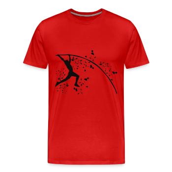 Perchiste Enfant Saut à la perche - T-shirt bio Premium Homme - rouge - Devant - Damien (186cm)