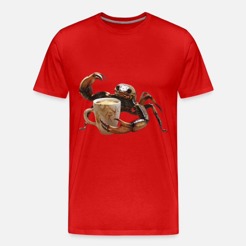 Skorpion Kaffee - Männer Premium Bio T-Shirt - Rot
